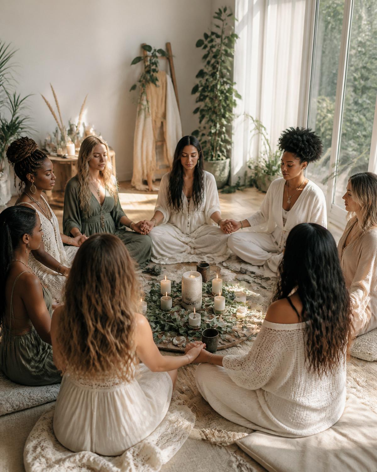 Women holding space in a circle